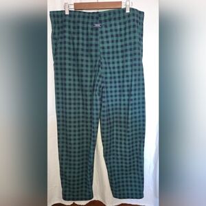Izod Men's Blue/green  Checkered Pants Size Xl